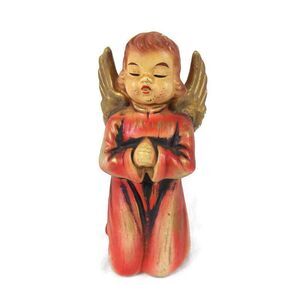 1950's Praying Paper Mache Christmas Angel Figure Sitter Japan